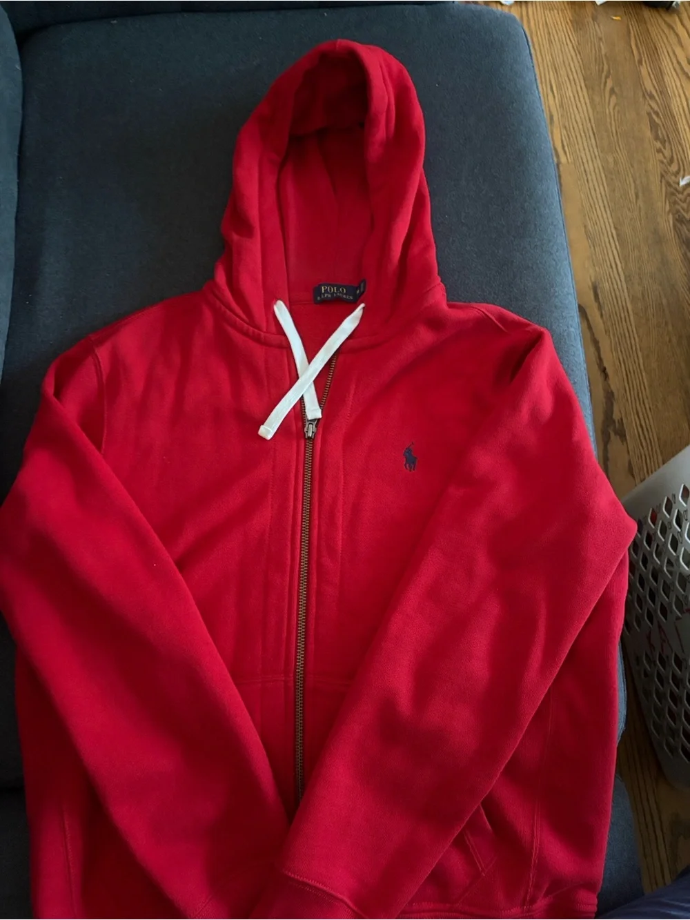 Polo Ralph Lauren Red Zip-Up Hooded Sweatshirt